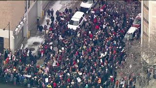 Protestors gather outside ICE Philly field office in Center City