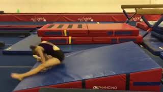 Floor -Straddle forward roll on incline
