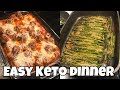 Keto Full Day of Eating | Meatball Casserole & Parmesan Asparagus | Night Time Supplements