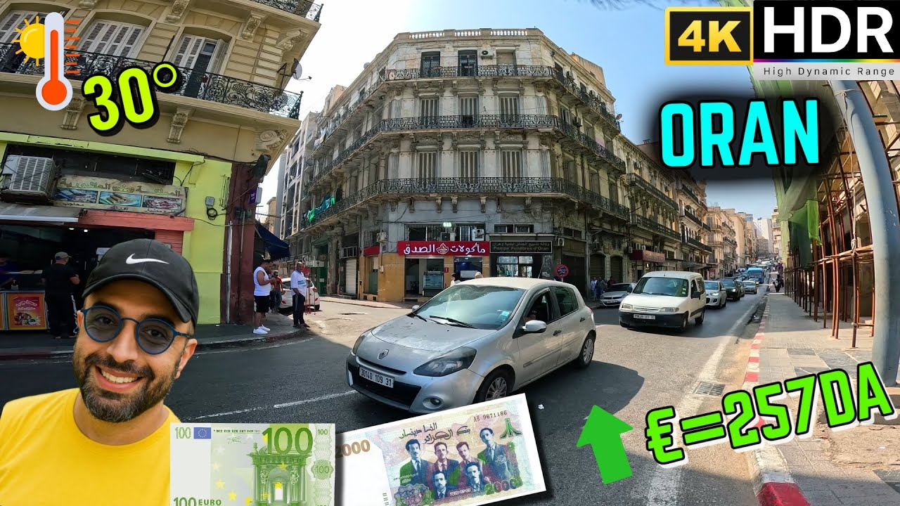 Oran en grand angle – Comme si vous y étiez, Ambiance au centre-ville ☀️30° TAUX 1€=⬆️257DA #373 #dz