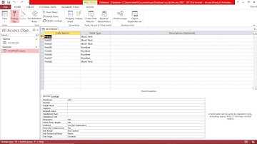 IT MS Access 6   Changing Field Names