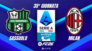 FC 26 | Sassuolo vs Milan | Serie A – Giornata n°35 | PS5
