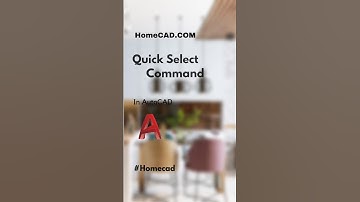 Quick Select Command in AutoCAD @homecad #shorts #autocad #tutorial #youtubeshorts #practice