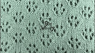 How to knit the famous Cat's Paw Eyelets stitch pattern (pretty & easy!) - So Woolly