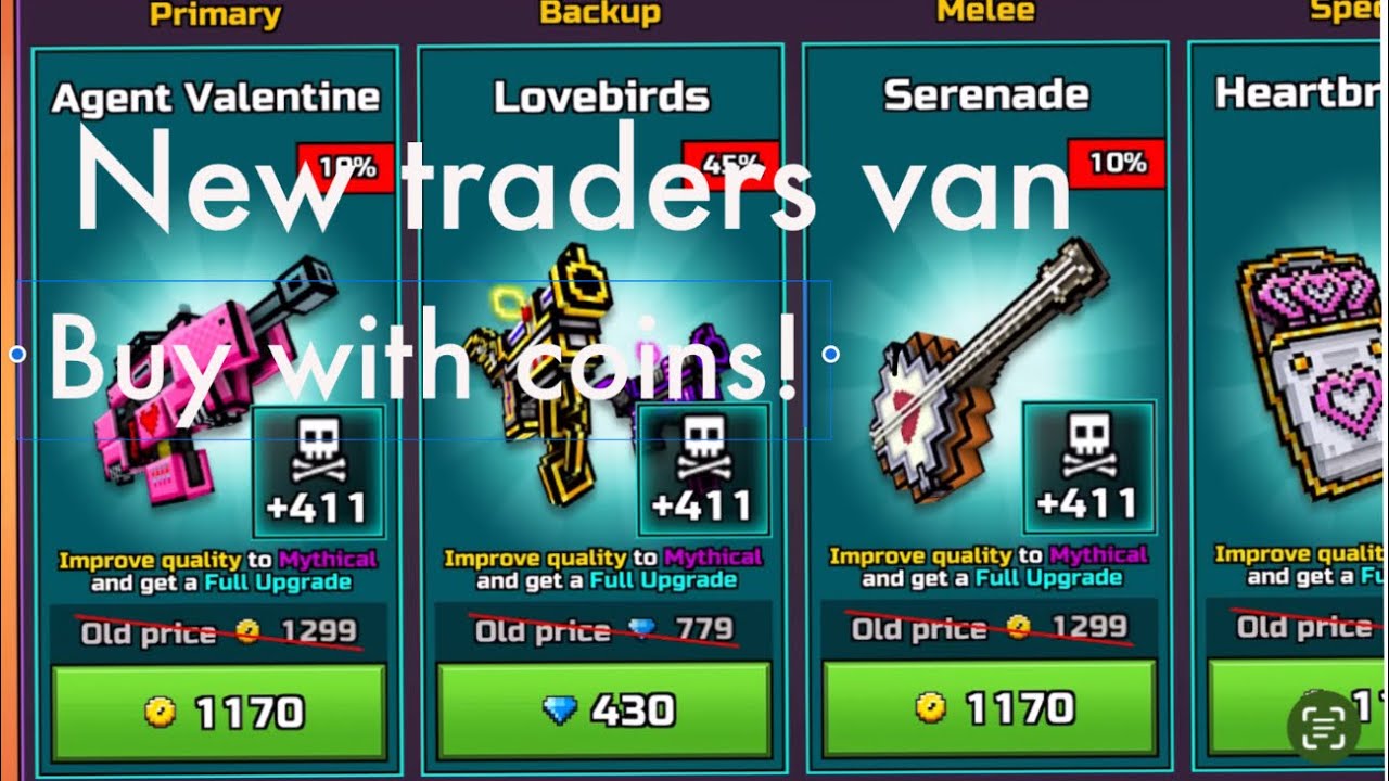 Pixel gun 3d - New trader van available. purchase with coins