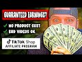 Guaranteed tiktok shop affiliate earnings  even with bads