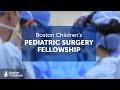 Inside the pediatric surgery fellowship  boston childrens hospital