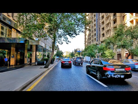 Bakının gözəl küçələri Avto Tur (21 Sentyabr 2021) Baki Kuceleri - Driving tour, Baku, Azerbaijan