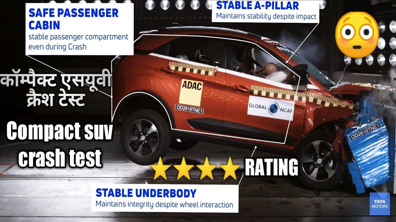 Tata Nexon Crash Test Vs Ford Ecosport Vs Hyundai Creta Global Ncap Crash Test Youtube
