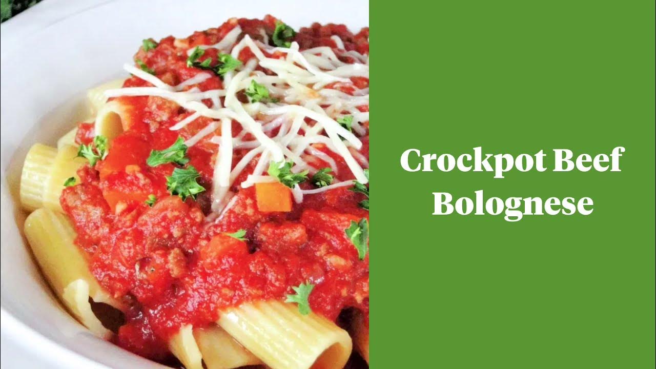Crock Pot Beef Bolognese YouTube