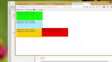 Page Layout - Basic Positioning Using Aptana