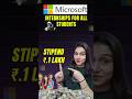 🔥 Microsoft Internship | 🔥 Microsoft Paid Internship 2025 | Internship #shorts #shortsfeed