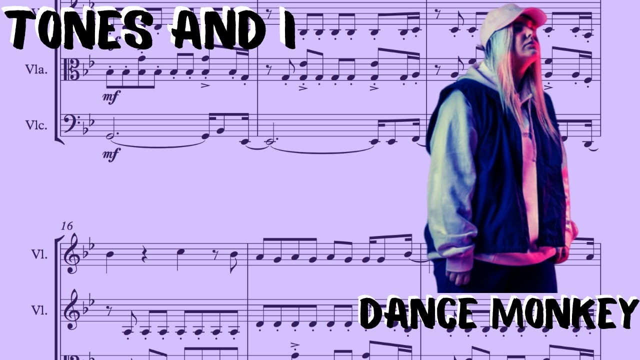 Tones and I - Dance Monkey for STRING QUARTET (SHEET MUSIC)