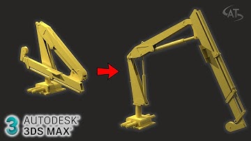 TUTORIAL 3DS MAX : Rigging a Hydraulic Foldable Crane