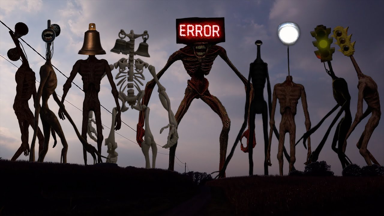 TEAM Siren Head VS TEAM Bell Head VS Error Siren Head VS TEAM Light Head VS TEAM Traffic Light Head