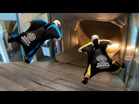 World's First Indoor Wingsuit Flying Wind Tunnel