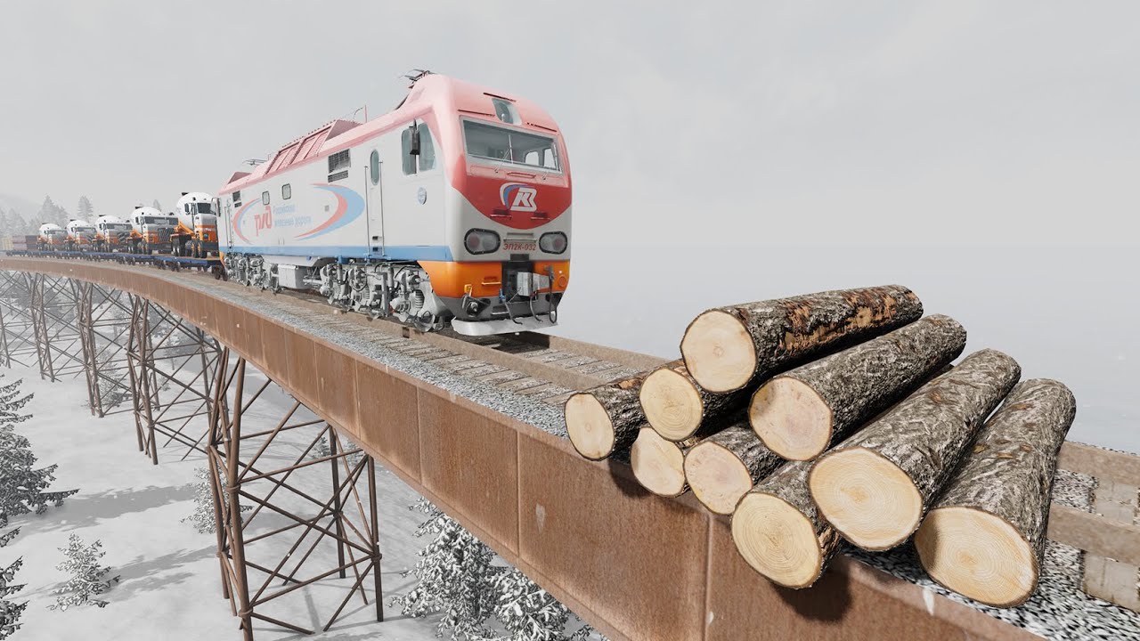 Realistic Train Crashes #68 - Beamng.Drive