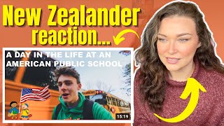 New Zealand Girl Reacts to A Day In The Life At AMERICAN PUBLIC SCHOOL 🇺🇸🍎