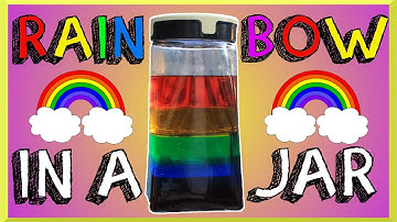 MAGIC RAINBOW IN A JAR! | Liquid Density Science!