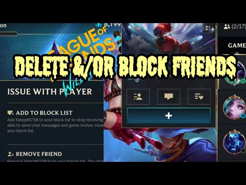 HOW TO DELETE / BLOCK PEOPLE FROM FRIENDLIST | LOL WILD RIFT - YouTube