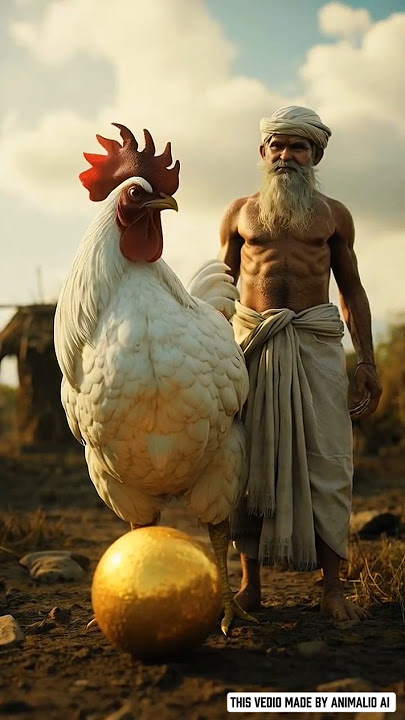 The Poor Farmer And the Hen who lays golden eggs #ai #hen #animation