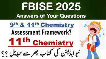 9th, 10th, 11th and 12th Chemistry / Summative and Formative Topics 2025 / Curriculum 2022-23 fbise