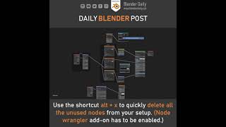 Delete Unused Nodes in Blender