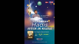 [LIVE] Hadis 40 (Arbain An-Nawawi) Siri 143 | Ustaz Usamah Hussien | 09/07/2026 Khamis