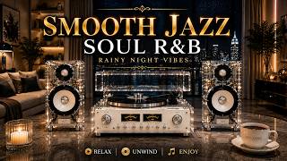 Smooth Jazz & Soul R&B 24/7 ☕ Rainy Midnight Jazz Lounge | Relaxing Music for Work, Study & Sleep