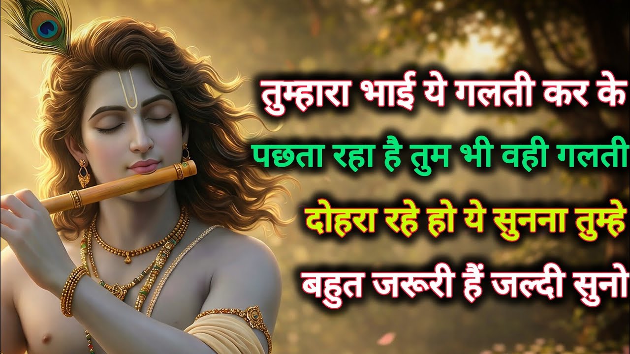 ||मेरे प्रिय||तुम्हारा भाई ये गलती कर के पछता रहा है तुम भी वही...🌺lord Krishna divine message 🌺