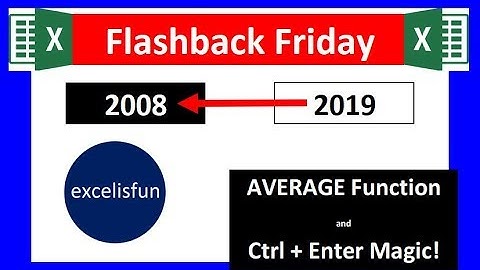 excelisfun Flashback Friday 02: AVERAGE with Zeroes or Blanks? Ctrl + Enter Keyboard