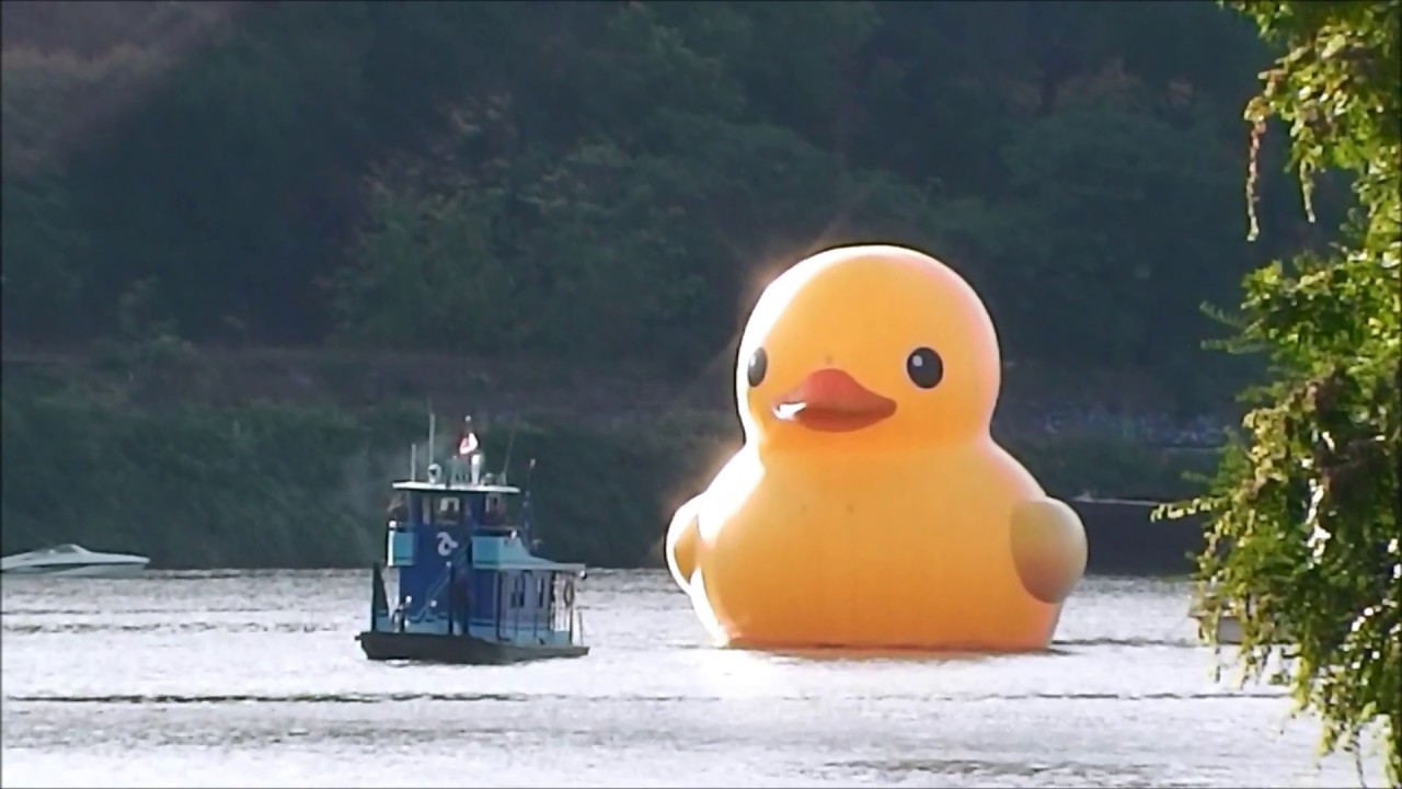 Rubber Duck sails into Pittsburgh YouTube