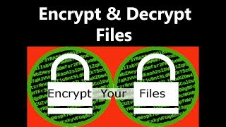 Encrypt and Decrypt Files Using CMD | Command Prompt Encryption Decryption | Secure your data