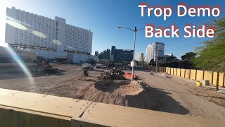 Tropicana demolition continued from the back side w/action camera in 4k