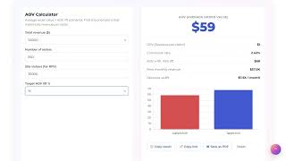 AOV calculator — How to calculate average order value with lift modeling | FREE