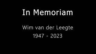 In Memoriam Wim van der Leegte 1947-2023