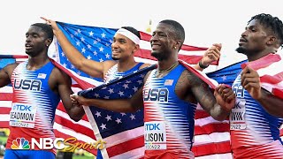 U.S. men crush 4x400m relay, breaking alltime world championship medals record | NBC Sports