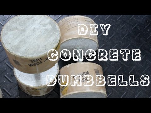 DIY - Cheap Concrete Dumbbells