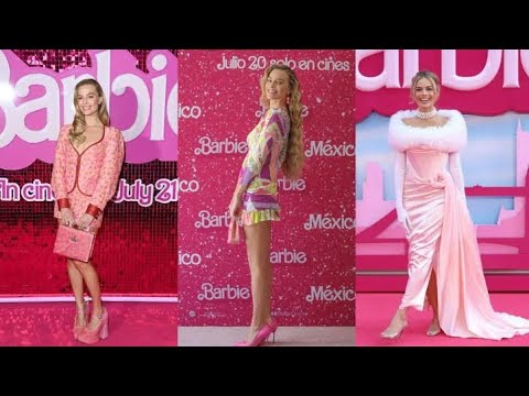 Golden Globe Nominee Margot Robbies Best Shoe Moments From Her Barbie Press Tour From Furry Platform