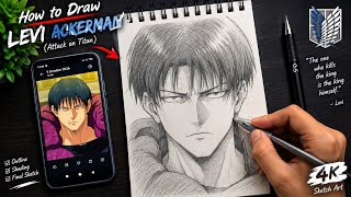 How to Draw Levi Ackerman Step by Step | Pencil Sketch