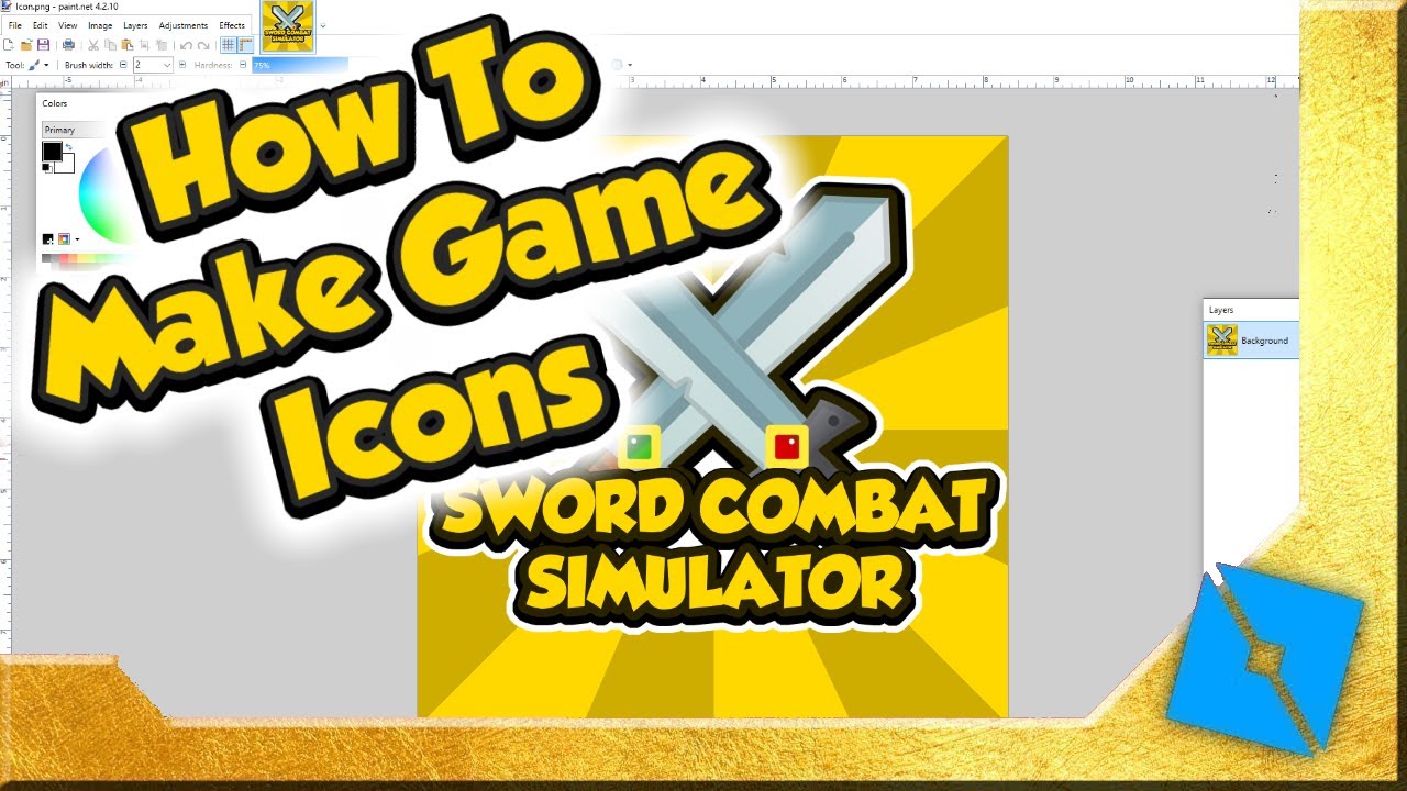 How To Make Icons For Roblox Games Youtube - design a roblox icon for your player