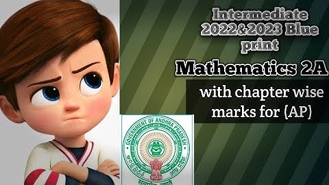 Intermediate MATHS 2A  BLUE PRINT. For AP #Intermediate #blue