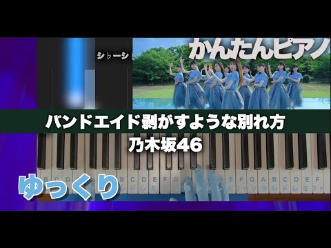【ゆっくり】バンドエイド剥がすような別れ方-乃木坂46（かんたんピアノ）