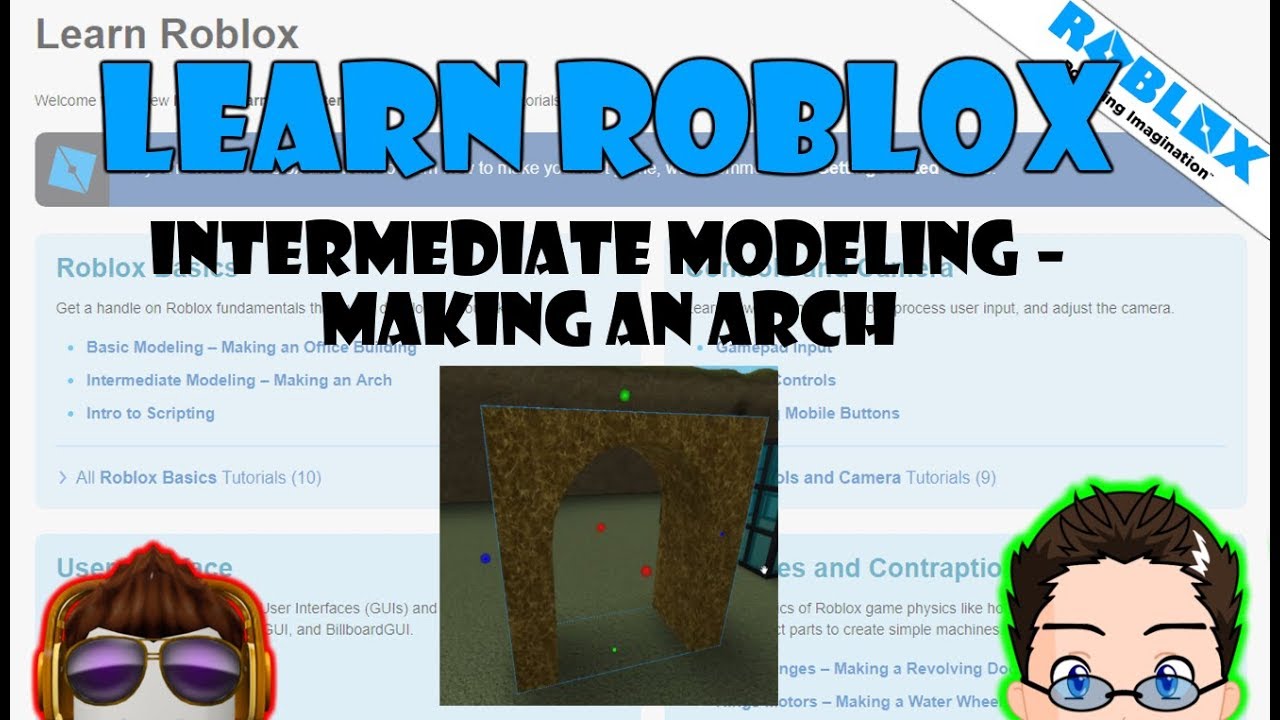 Learn Roblox Intermediate Modeling Making An Arch Youtube - how to make arches in roblox studio