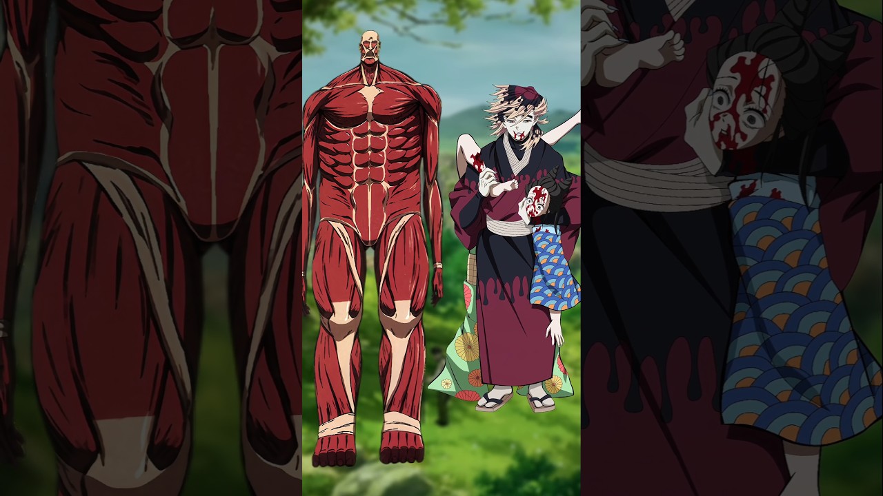 Bertholdt Colossal Titan Vs Upper Moon ( 2 ) Douma