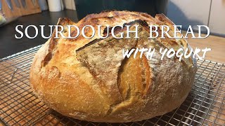 No Knead Sourdough Bread With Yogurt | Easy Bread Recipe | In For The Food