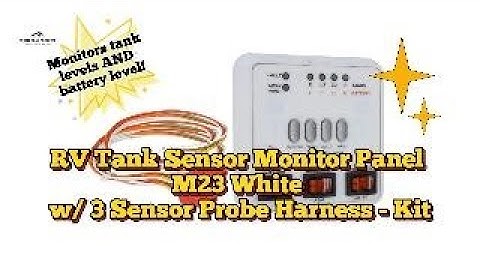 RV KIB Tank Sensor Monitor Panel M23 White w/ 3 Sensor Probe Harness - Kit
