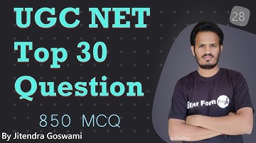 11:00AM #850 Important MCQ Question UGC NET exam | NET exam MCq paper 1st By Jitendra Goswami