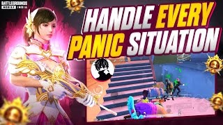 Only 1v4 in Every Panic Situation 🔥 Intense Solo vs Squad Rank Push HANDCAM Gameplay | BGMI