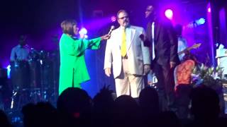 Fans on stage with Patti LaBelle in Peoria, IL